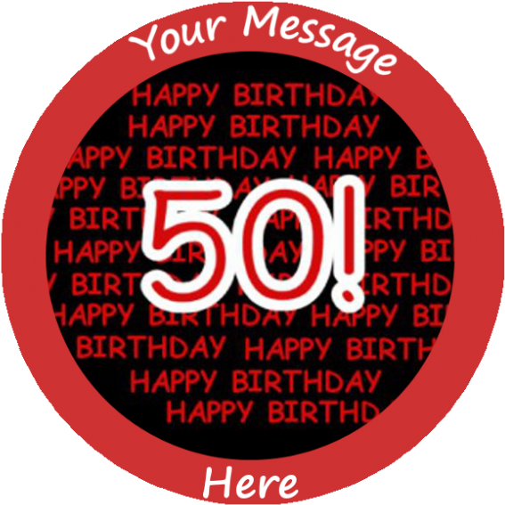 Glücklicher 50. Geburtstag Karte (600x600), Png Download