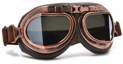 Vintage Motocross Dirtbike Steampunk Goggles - Skibrille Retro (500x500), Png Download