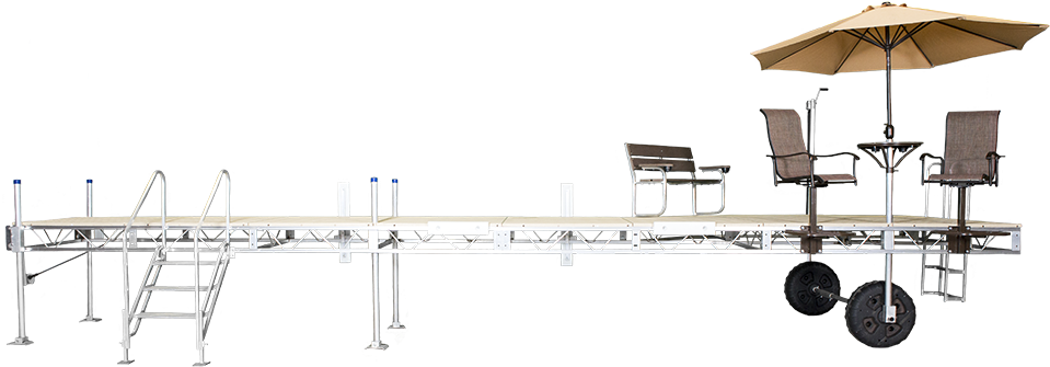 Dock Side View - Outdoor Bench (1000x358), Png Download