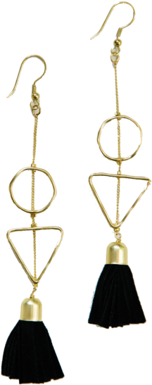 Gold Filigree Earrings - Earring (450x600), Png Download