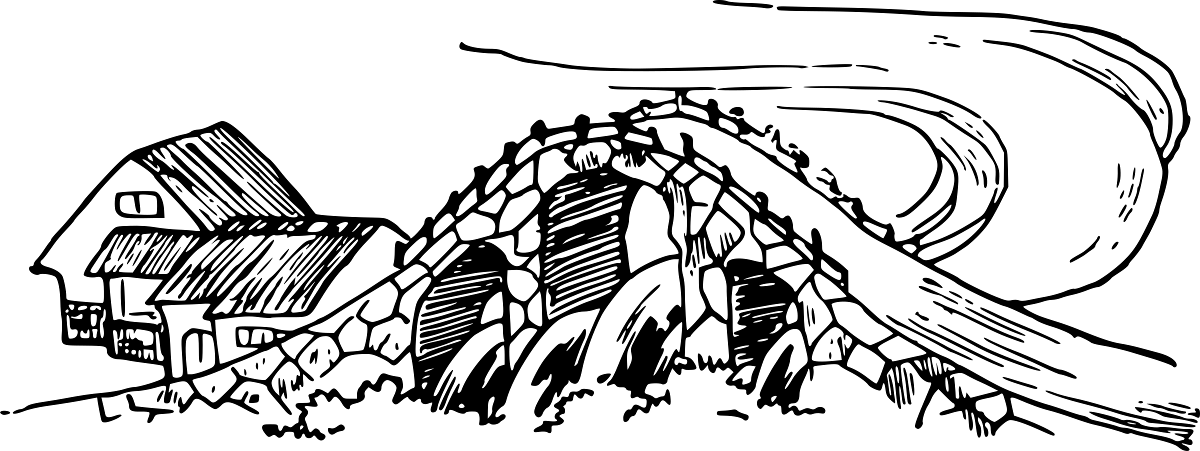This Free Icons Png Design Of Stone Bridge (2400x902), Png Download