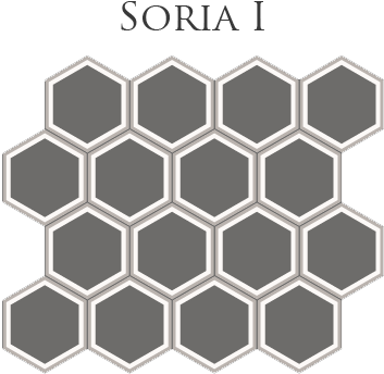 Soria I 8" Hexagon Tiles - Vector Graphics (365x370), Png Download