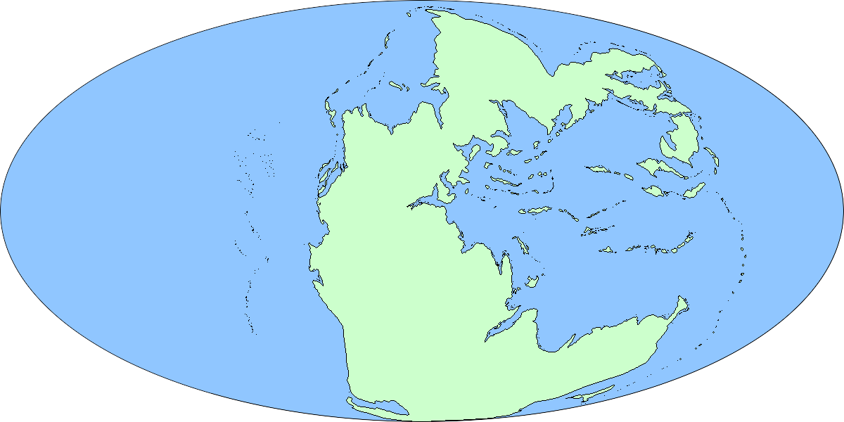 Triassic World Ucs Map - Triassic Map (1200x600), Png Download