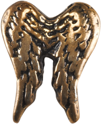 Angel Wings - Gold Double - Bronze Sculpture (705x565), Png Download