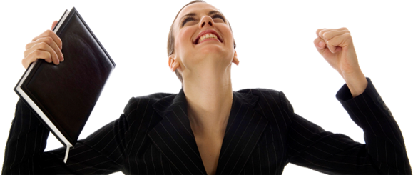 “happy” Your Way To A More Innovative And Creative - Happy Woman Work Png (579x245), Png Download