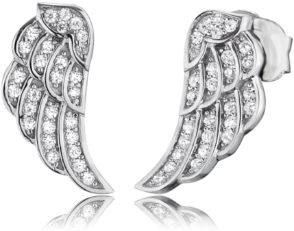 Ear Studs Wing Zirconia Silver Ere Lilwing Zi St - Engelsrufer Silver Wing Stud Earrings Ere-lilwing-zi-st (600x600), Png Download