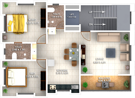 Saaket Floor Plan - Floor Plan (460x335), Png Download