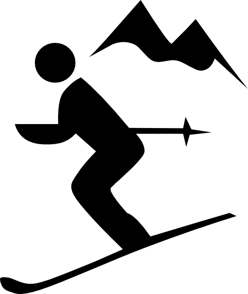 How To Set Use Downhill Skiing Clipart - Downhill Ski Clip Art (504x597), Png Download