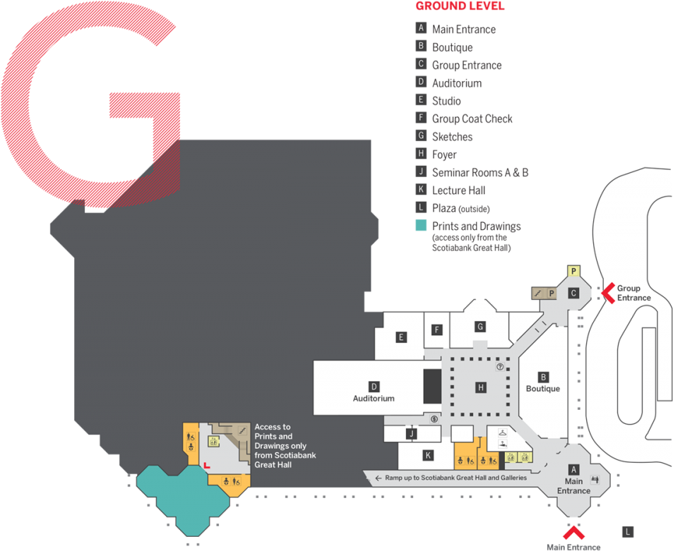 Floorplan Ground Level National Gallery Of Canada Moshe Safdie
