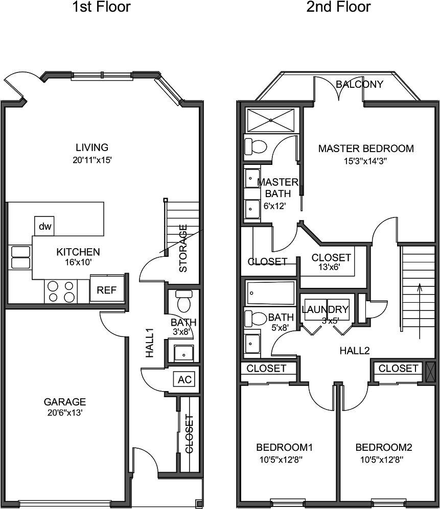 The Brook Floorplan - Portable Network Graphics (872x1004), Png Download