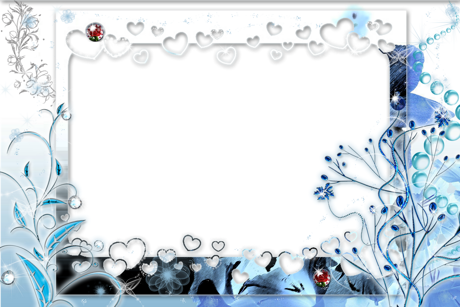 Um Super Abraço Moldura Para Montagem Com Fotos - Romantic Photo Frames Png (1600x1067), Png Download