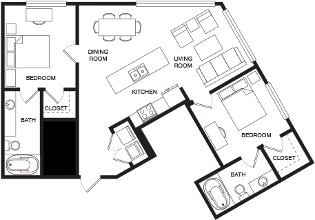 Floor Plan 9 B2 - Floor Plan (466x328), Png Download