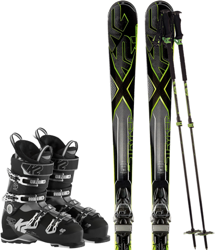 K2 Demo Ski Package - Ski Equipment Png (600x500), Png Download