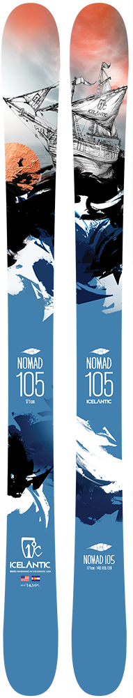 Icelantic Nomad 105 Lite Skis 2017-2018 - Icelantic Nomad 105 Lite Ski (1000x1000), Png Download