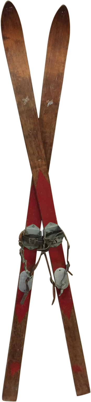Antique Chalet Downhill Skis - Skiing (1200x1600), Png Download