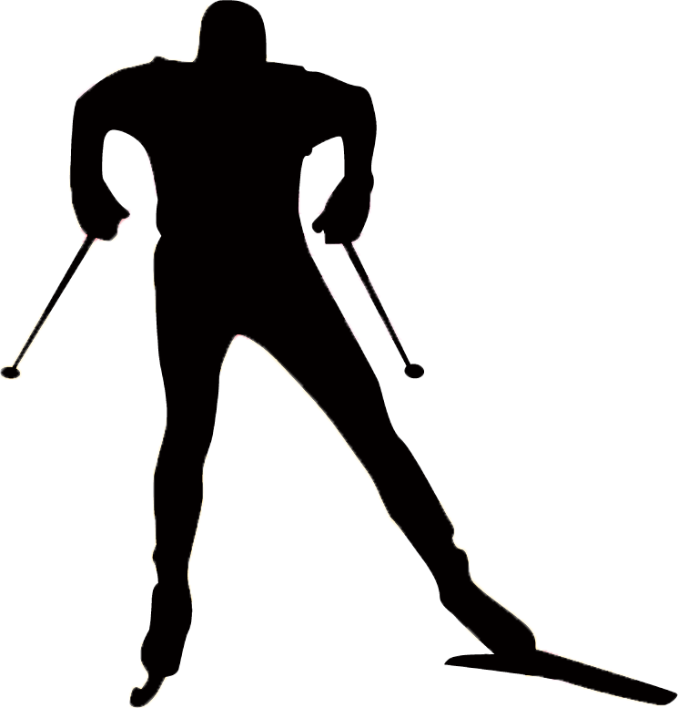 Cross Country Skier Silhouette At Getdrawings - Ski Silhouette Png (745x777), Png Download