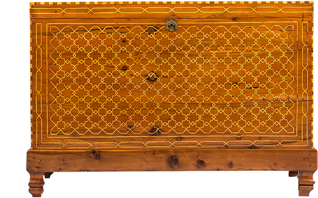 Tuiya Wooden Chest Inlaid With Lemon Wood, Very Nice - Table (690x481), Png Download