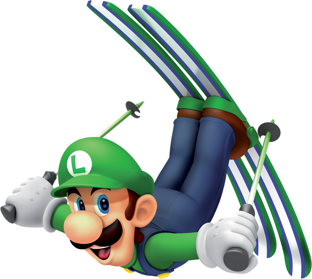 Msowg Luigiski - Mario And Sonic At The Olympic Winter Games Luigi (1088x975), Png Download