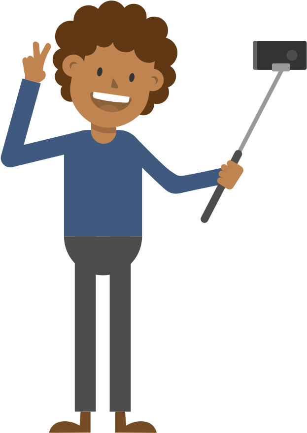 Open - Taking A Picture Cartoon (2000x1125), Png Download