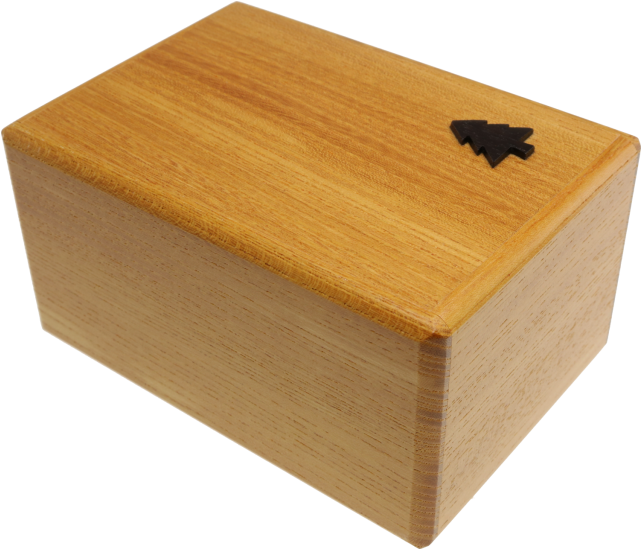 Karakuri Box With A Tree - Japanese Tree Puzzle Box (640x640), Png Download