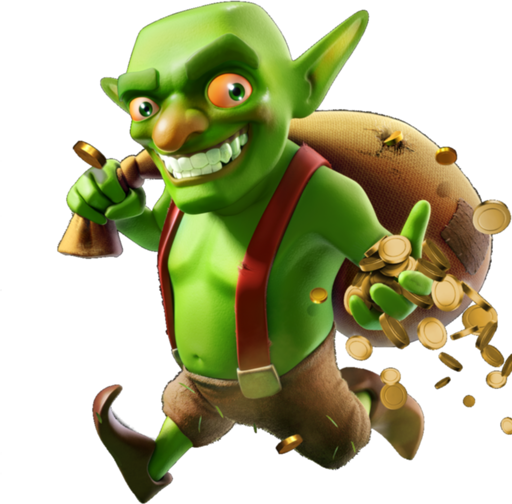 Loot Goblinslogo Square - Goblin Clash Royale Png (1024x1024), Png Download