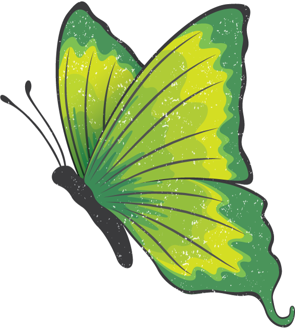 The Green Butterfly Gala May 10, 2018 @ - Green Butterfly Png (576x640), Png Download