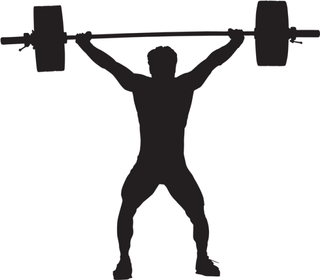 Icon Overhead Squat 630×591 - Weightlifting Vector (630x591), Png Download