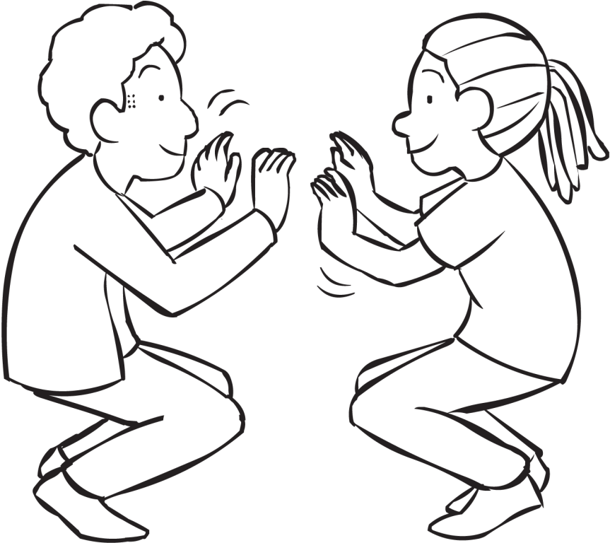 Squat Thrust - Line Art (1024x768), Png Download