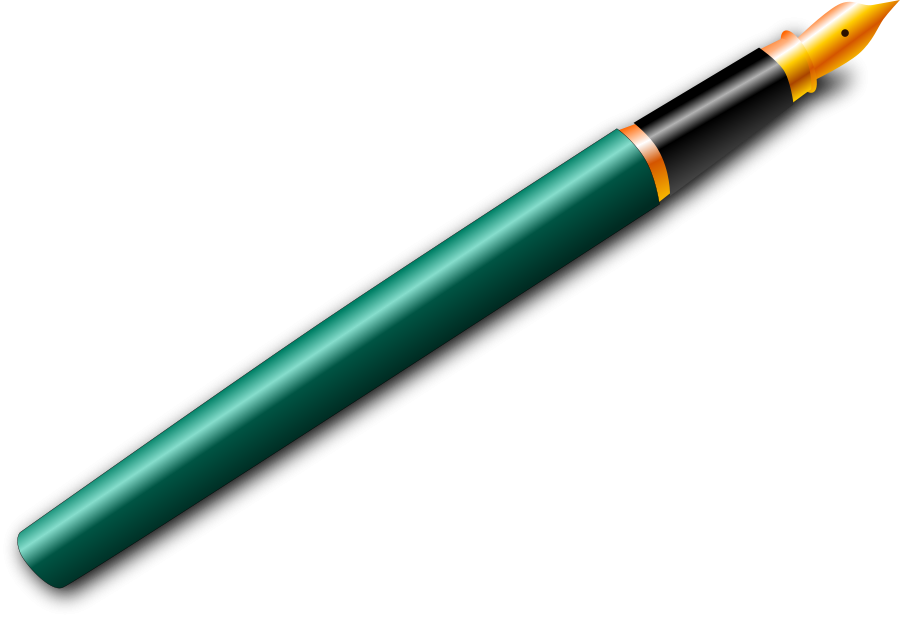 How To Set Use Fountain Pen Clipart - Fountan Pen In Vector (900x621), Png Download