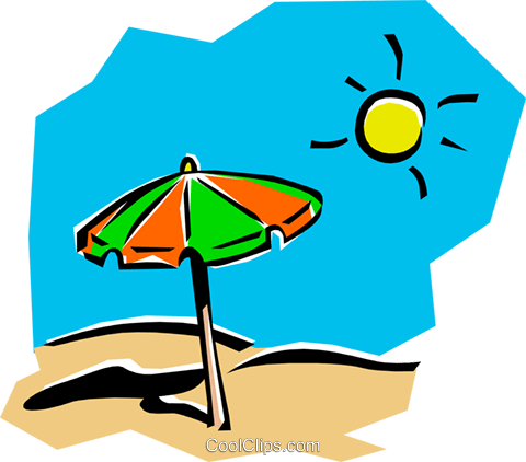 Sun & Sand Royalty Free Vector Clip Art Illustration - Flash Cards For The Summer (480x422), Png Download