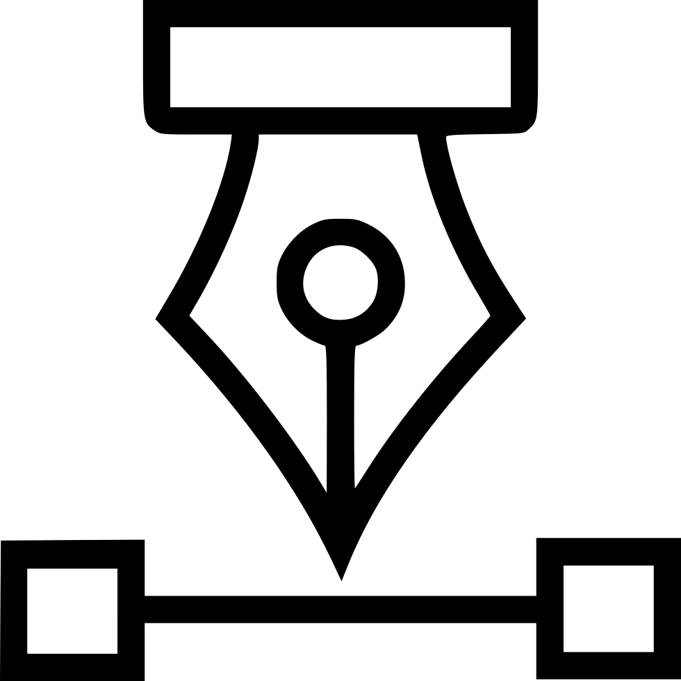 Pen And Vector - Pen Logo Design (980x980), Png Download