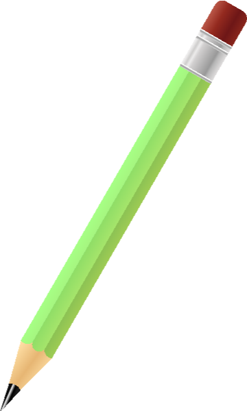 Pencil Vector - Green Pencil Icon (360x600), Png Download