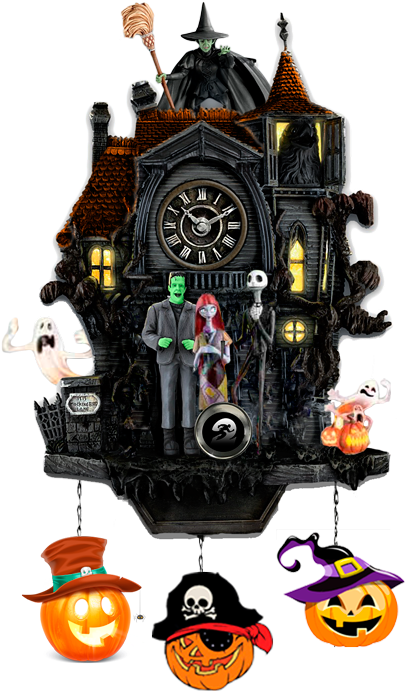 Photos - Munsters Hand-painted Cuckoo Clock (750x699), Png Download