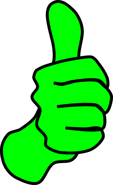 How To Set Use Thumbs Up Green Sand Clipart - Green Thumbs Up Sign (366x599), Png Download