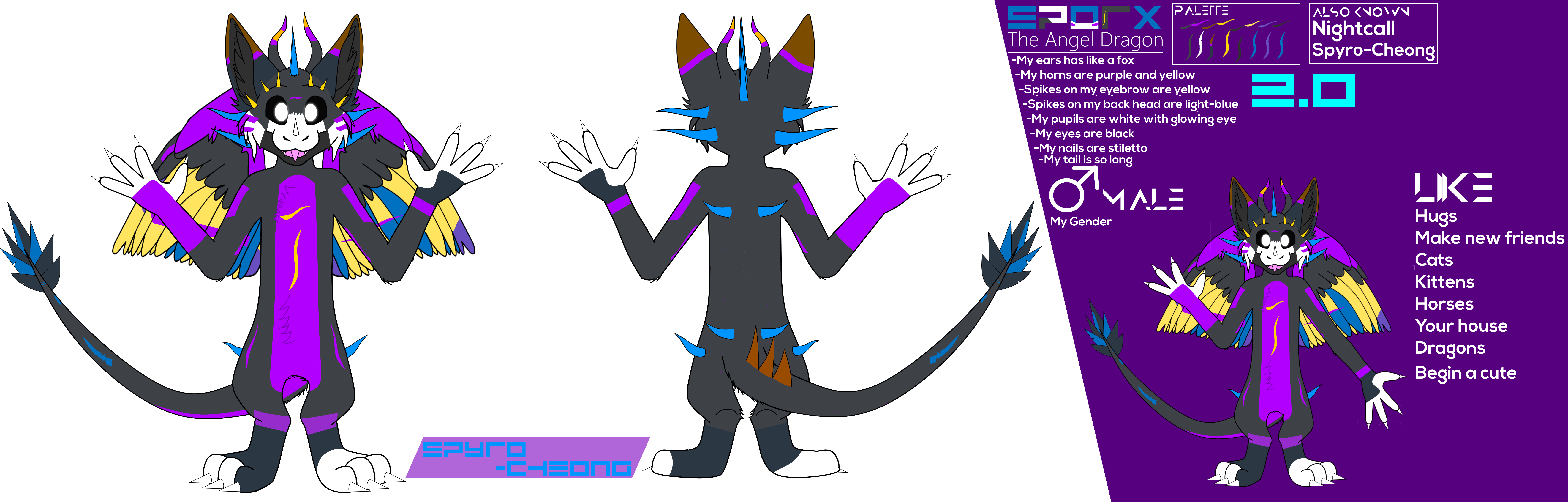 Purple Angel Dragon Fursuits (8491x2692), Png Download