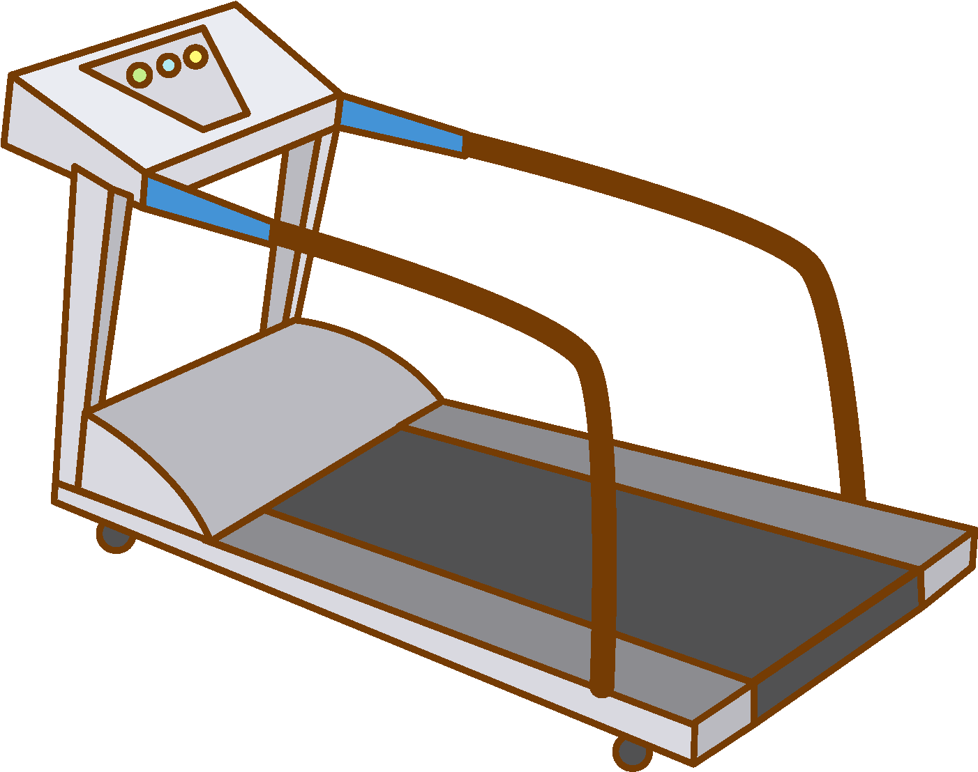 Cartoon Line Treadmill Elements - Treadmill (1772x1378), Png Download