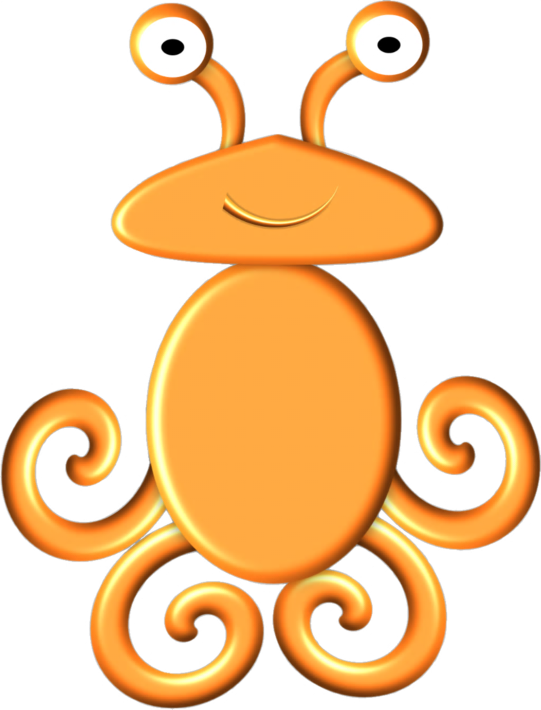 Orange Creature - Clip Art (781x1024), Png Download