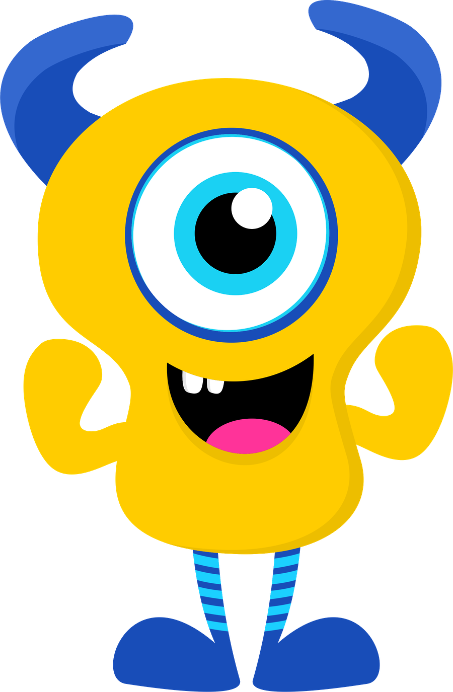 Monster Clipart - Yellow Monster Clipart (900x1375), Png Download