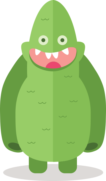 Cute Monsters Clipart - Cliparts Co (372x638), Png Download