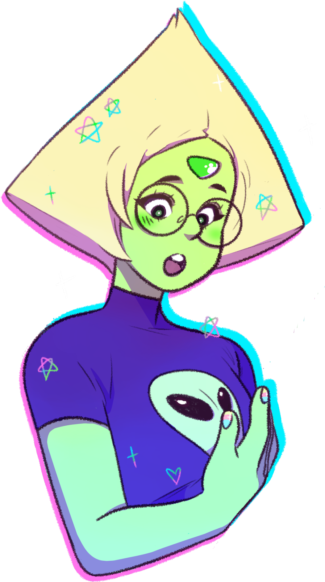 Peridot,su Персонажи,steven Universe,фэндомы,su Art,bara-besos - Cartoon (1167x1920), Png Download
