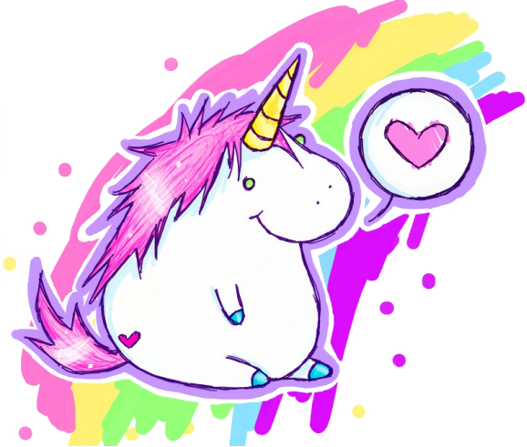 Soy Un Unicornio Bebe Besos Sabor A Pedo De Unicornio - Fat Unicorn (578x491), Png Download