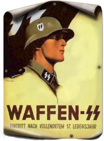 Poster Waffen-ss Cod1 - German Ww2 Propaganda Posters (365x495), Png Download