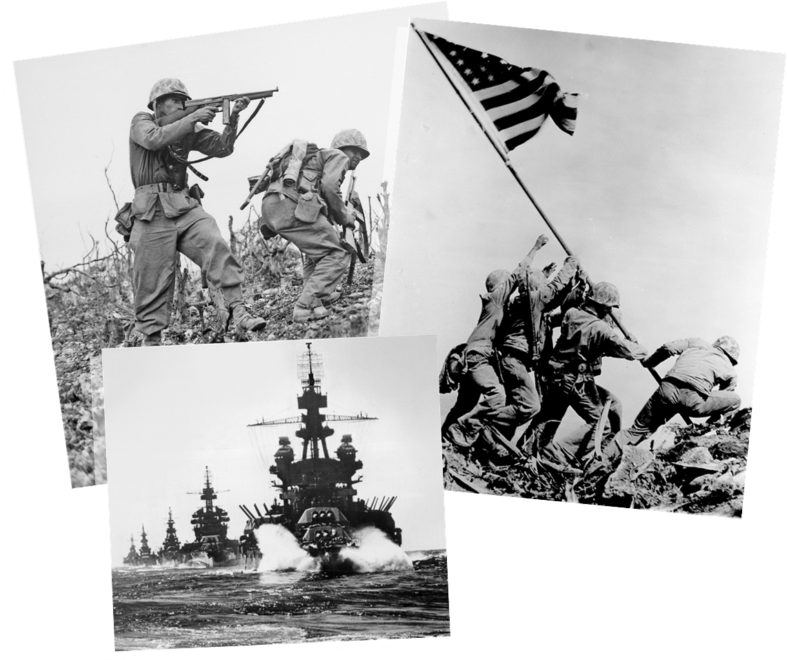 May 8, 1945 Nazi Germany Surrendered To The Allies - Iwo Jima Flag Raising (1141x956), Png Download