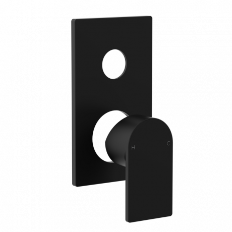 Cl10022-b Round Square Wall Mixer With Diverter - Metal (460x460), Png Download