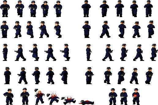 Gartland Command-soldats From Saber Marionette J Credits - Nazi Sprite (516x343), Png Download