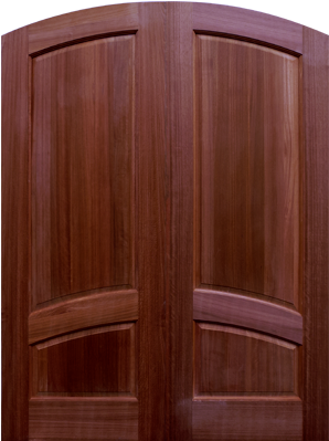 Segmented Arch Double Doors - Home Door (428x484), Png Download