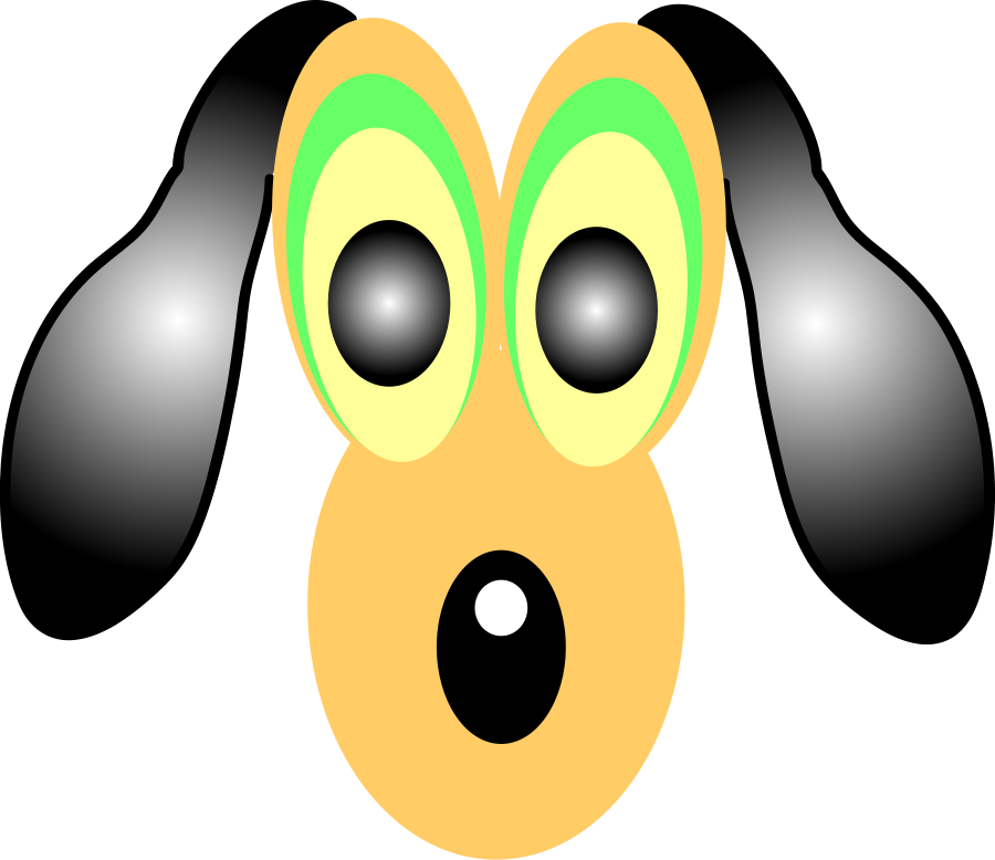 Cartoon Dog With Large Eyes Svg Clip Arts 600 X 518 (600x518), Png Download