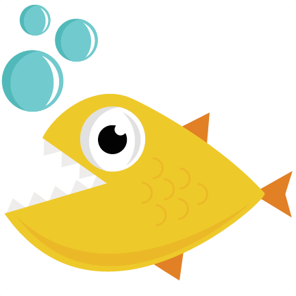 Hungry Fish Svg Cut File For Scrapbooking Fish Svg - Transparent Fish Cute Png (432x432), Png Download