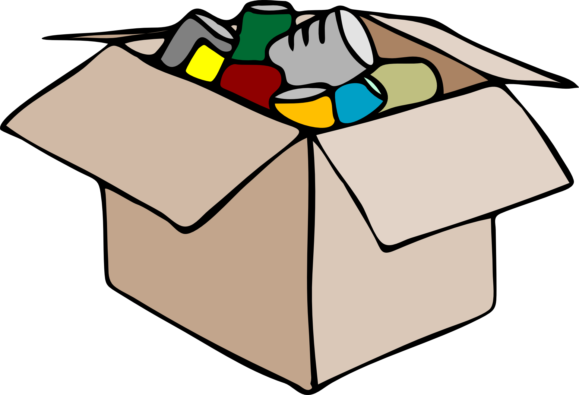 Packing Boxes - Full And Empty Box (640x436), Png Download