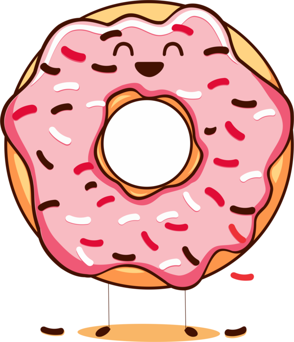 Happy Donuts On Behance - Happy Donuts (600x698), Png Download